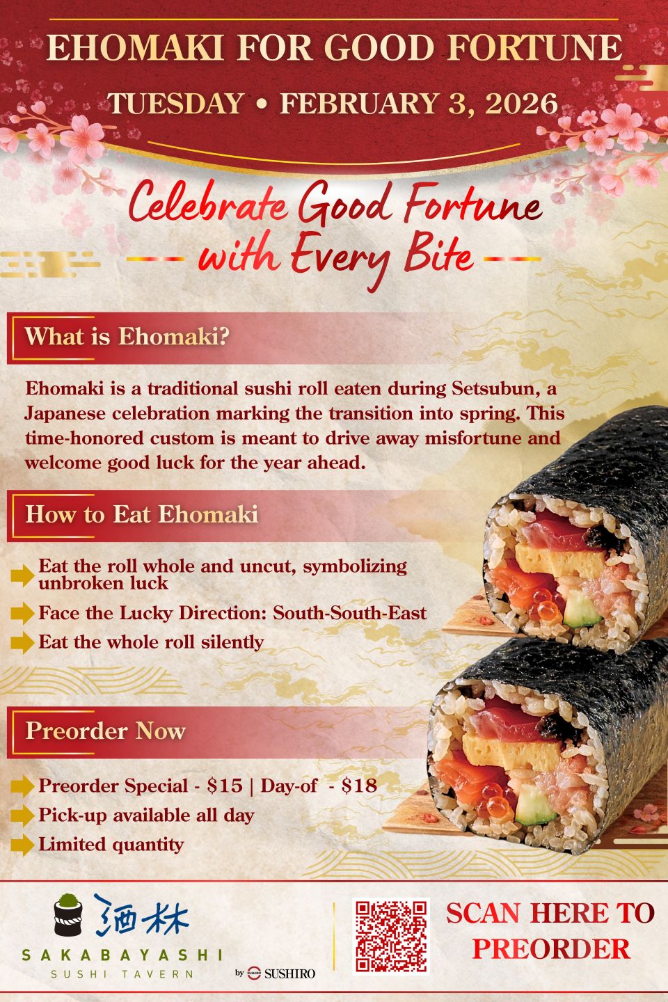 Ehomaki campaign poster; details follow in caption